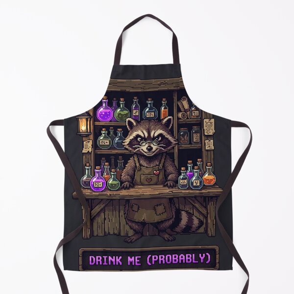 Item preview, Raccoon Alchemist: Drink Me Probably - 16-Bit Pixel Art designed and sold by Arobinoz.