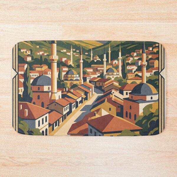 Item preview, Sarajevo Bosnia Vintage Travel Poster designed and sold by Bomax121.