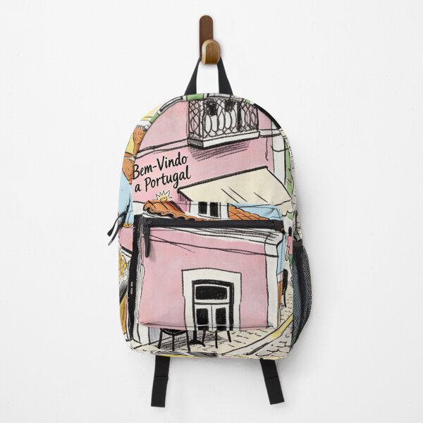Item preview, Portugal Travel Illustration Lisbon Tram Street Pastel City Architecture Portuguese Food Artwork European Vacation Design designed and sold by Kzara Visual.