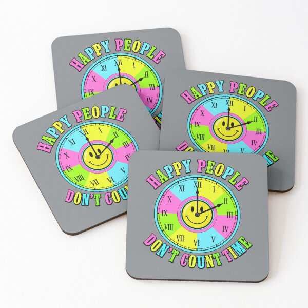 Item preview, Happy People Don't Count Time Retro Smiley Clock T-Shirt | Colorful Y2K Vintage Graphic Tee designed and sold by Aimetoi.