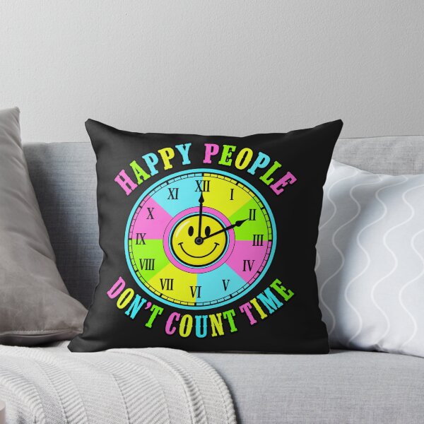 Item preview, Happy People Don't Count Time Retro Smiley Clock T-Shirt | Colorful Y2K Vintage Graphic Tee designed and sold by Aimetoi.