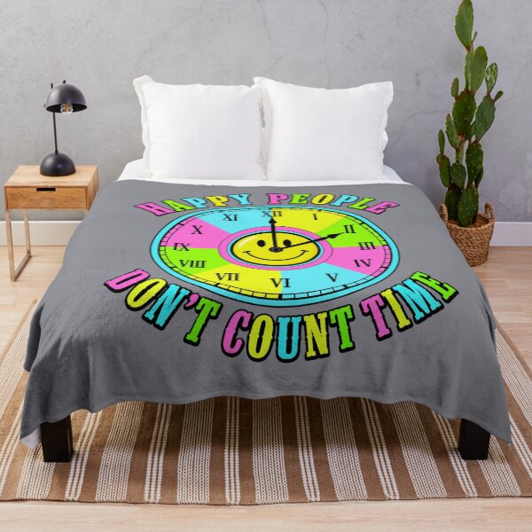 Item preview, Happy People Don't Count Time Retro Smiley Clock T-Shirt | Colorful Y2K Vintage Graphic Tee designed and sold by Aimetoi.
