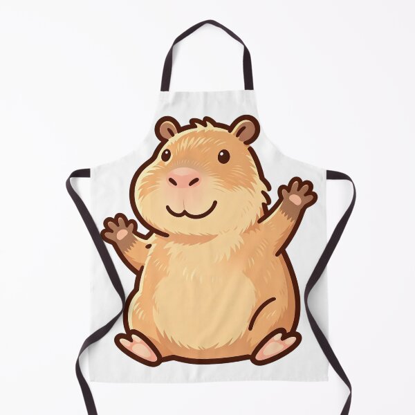 Item preview, Cute Happy Capybara Waving Hello – Friendly Cartoon Art designed and sold by Stonealone44.