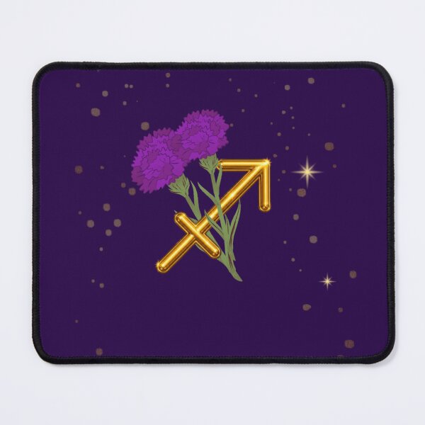 Item preview, Sagittarius Carnation Floral Zodiac | Purple Celestial Astrology Symbol designed and sold by MysticPurpleHue.