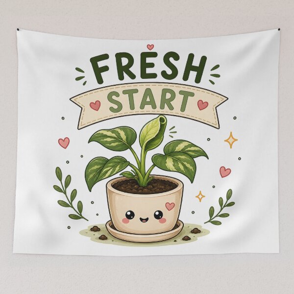 Item preview, Fresh Start | Cute New Leaf Houseplant Sticker | Plant Lover Gift designed and sold by PLANT LOVER'S PARADISE.