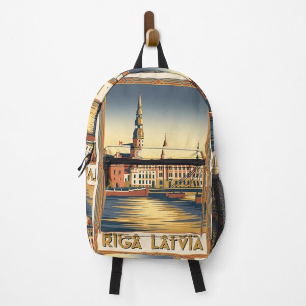 Item preview, Riga Latvia Vintage Travel Poster designed and sold by Bomax121.