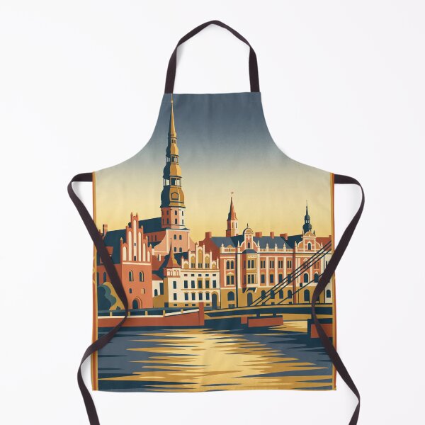 Item preview, Riga Latvia Vintage Travel Poster designed and sold by Bomax121.