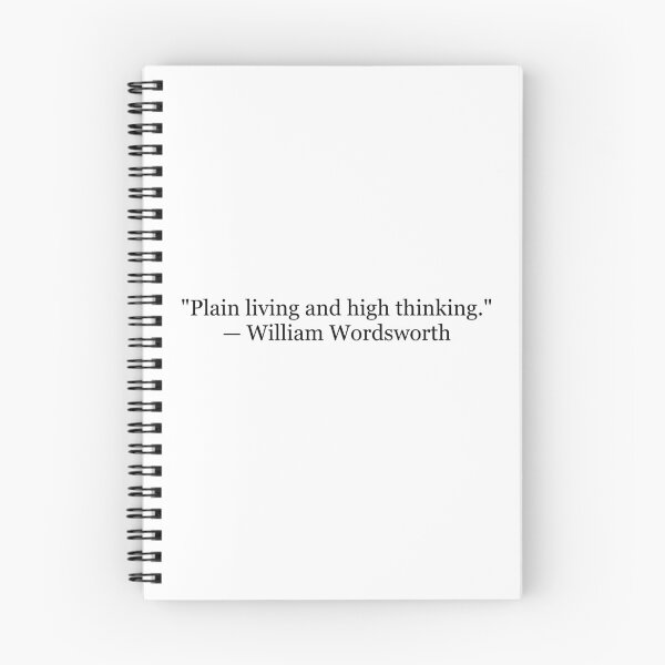 Item preview, Plain Living and High Thinking | William Wordsworth Quote Print | Literary Wall Art designed and sold by The Prose Atelier.