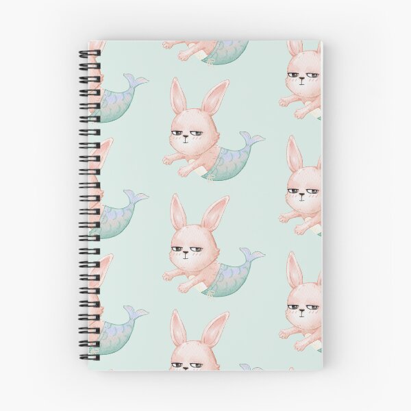 Item preview, Grumpy Bunny Mermaid Sticker | Cute Kawaii Watercolor Rabbit Mermaid designed and sold by SaitonG.