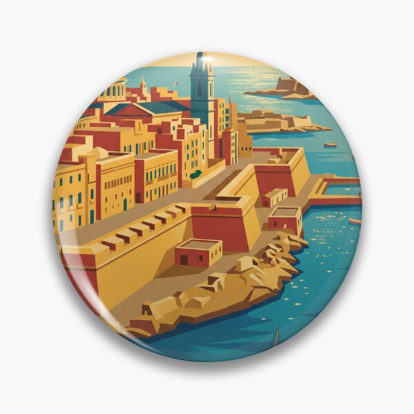 Item preview, Valletta Malta Vintage Travel Poster designed and sold by Bomax121.