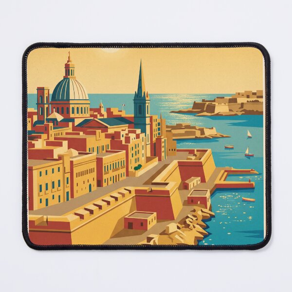 Item preview, Valletta Malta Vintage Travel Poster designed and sold by Bomax121.