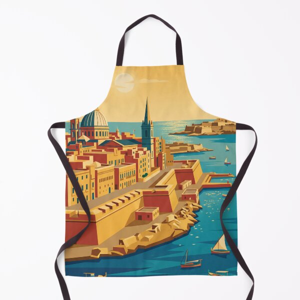 Item preview, Valletta Malta Vintage Travel Poster designed and sold by Bomax121.
