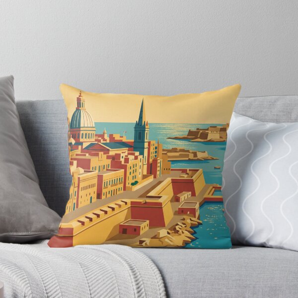 Item preview, Valletta Malta Vintage Travel Poster designed and sold by Bomax121.