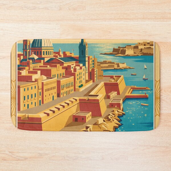 Item preview, Valletta Malta Vintage Travel Poster designed and sold by Bomax121.
