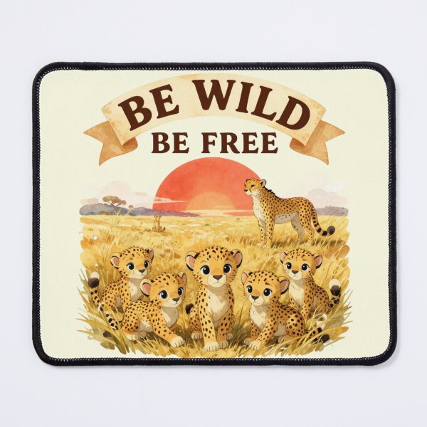 Item preview, Be Wild Be Free Wild Cat And Kittens designed and sold by GoGreenlove.