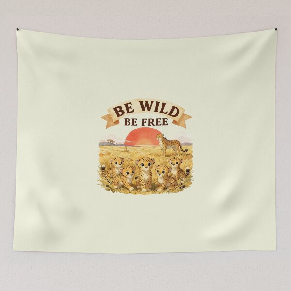 Item preview, Be Wild Be Free Wild Cat And Kittens designed and sold by GoGreenlove.
