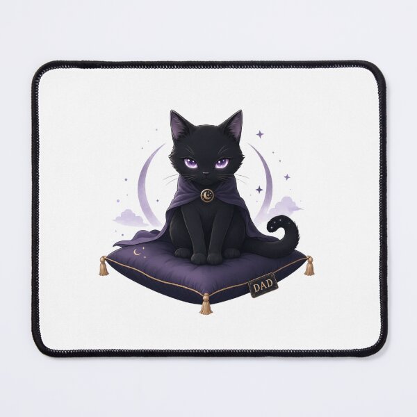 Item preview, Professional Dream Guardian Black Cat Dad Kawaii T-Shirt designed and sold by Ashley critters.