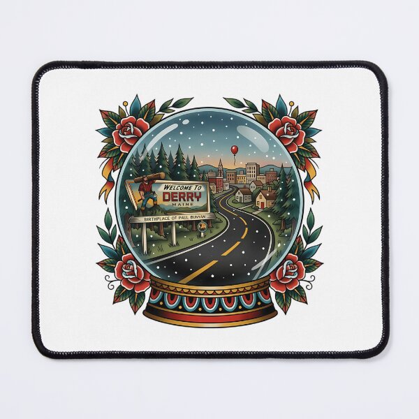 Item preview, Snow Globe From Derry Maine Traditional Tattoo Souvenir Art designed and sold by rionsom.