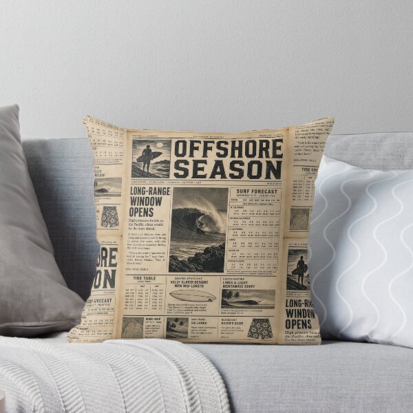 Item preview, Offshore Season Vintage Surf Zine Newspaper Print Art Poster Sticker Surfer Gift designed and sold by sharifex.