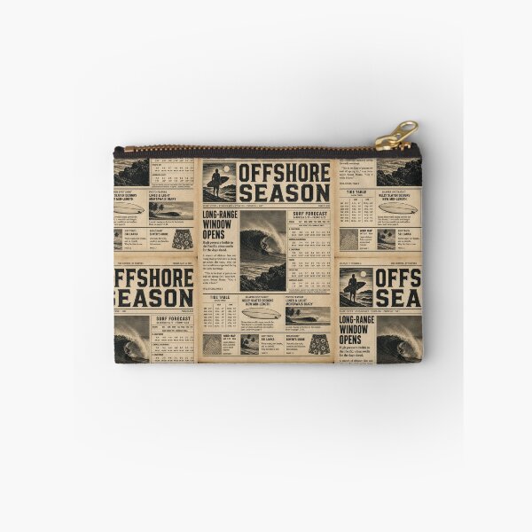 Item preview, Offshore Season Vintage Surf Zine Newspaper Print Art Poster Sticker Surfer Gift designed and sold by sharifex.