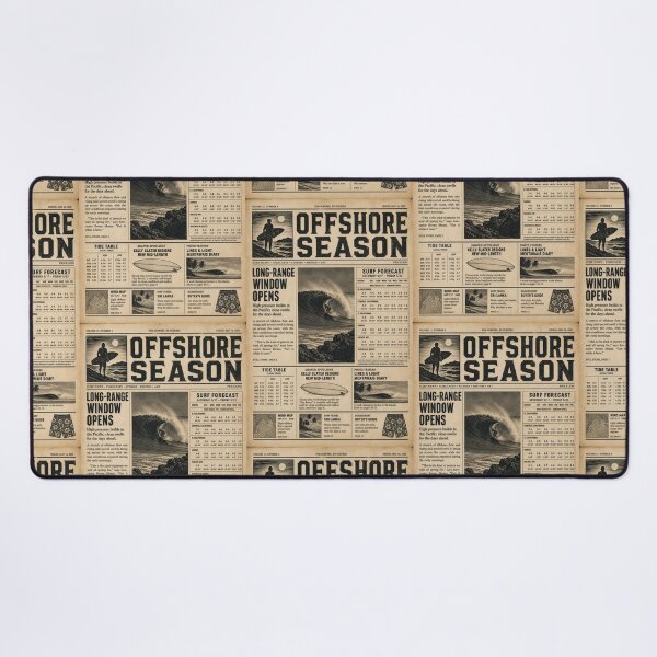 Item preview, Offshore Season Vintage Surf Zine Newspaper Print Art Poster Sticker Surfer Gift designed and sold by sharifex.