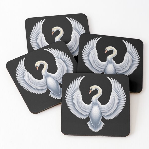 Item preview, majestic white swan seen from above designed and sold by 123ks.