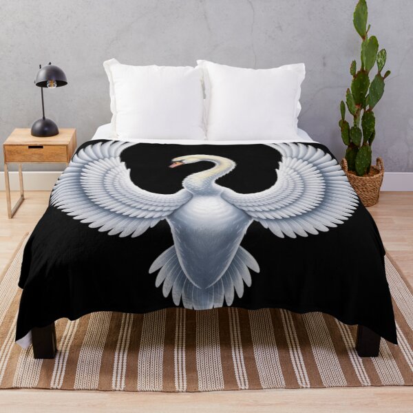 Item preview, majestic white swan seen from above designed and sold by 123ks.