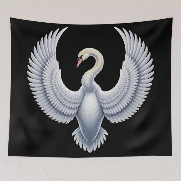 Item preview, majestic white swan seen from above designed and sold by 123ks.