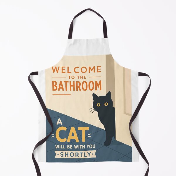 Item preview, Welcome to the Bathroom Funny Cat designed and sold by PurrfectHome.