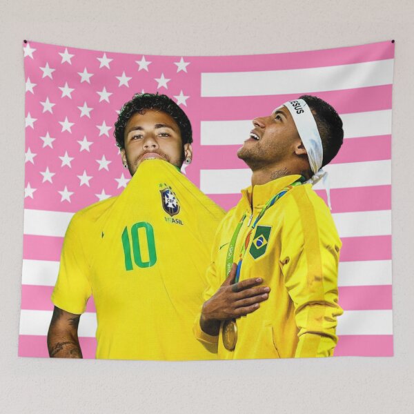 Item preview, Neymar Pink American Flag designed and sold by thecollegetalk.