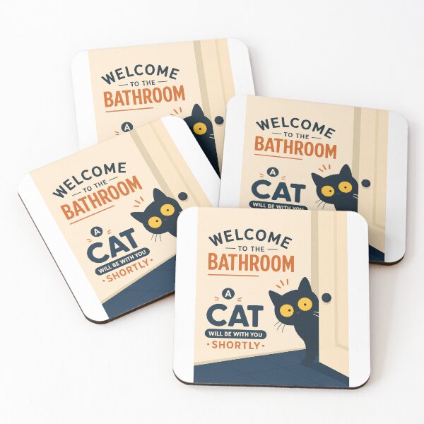 Item preview, Welcome to the Bathroom Funny Cat  designed and sold by PurrfectHome.