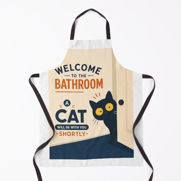 Item preview, Welcome to the Bathroom Funny Cat designed and sold by PurrfectHome.