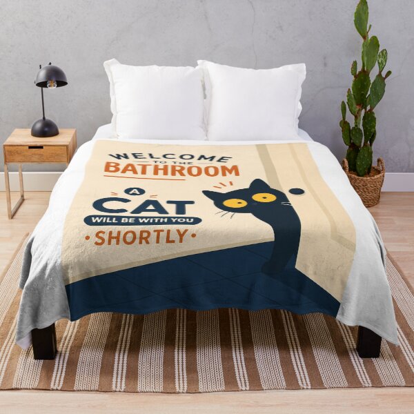 Item preview, Welcome to the Bathroom Funny Cat designed and sold by PurrfectHome.