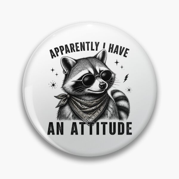 Item preview, Apparently I Have An Attitude | Cool Raccoon Funny Vintage Design designed and sold by LukWer.