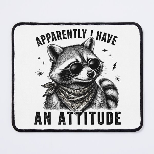 Item preview, Apparently I Have An Attitude | Cool Raccoon Funny Vintage Design designed and sold by LukWer.