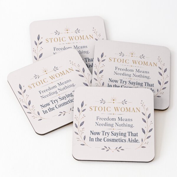 Item preview, Stoic Woman Freedom Cosmetics Aisle Botanical Humor Quote designed and sold by PixelBlob.