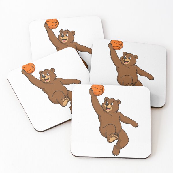 Item preview, Happy Brown Bear Playing Basketball designed and sold by TOJI783.