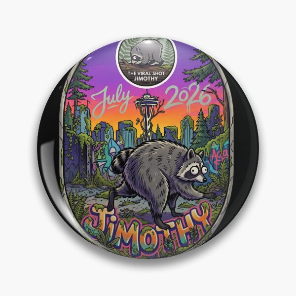 Item preview, Jimothy The Viral Seattle Raccoon Urban Nature Art designed and sold by DanniJordan.