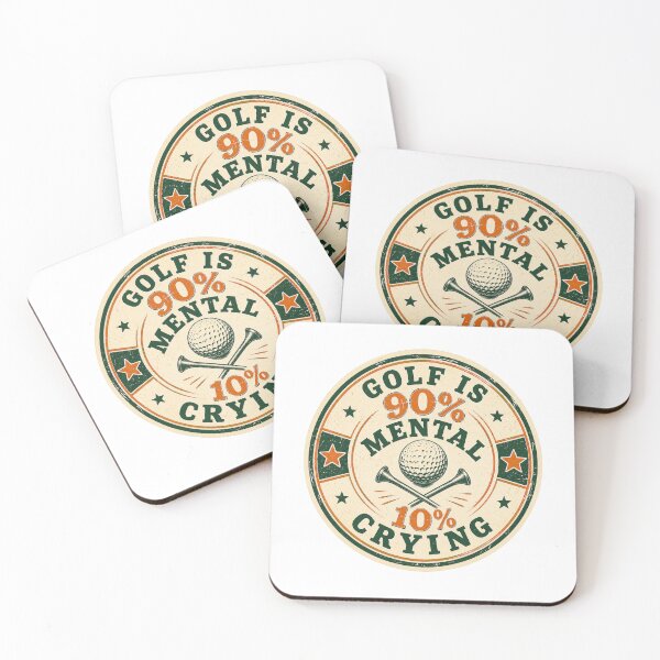 Item preview, Golf Is 90 Percent Mental 10 Percent Crying Circular Badge Design designed and sold by Panom Suavichien.