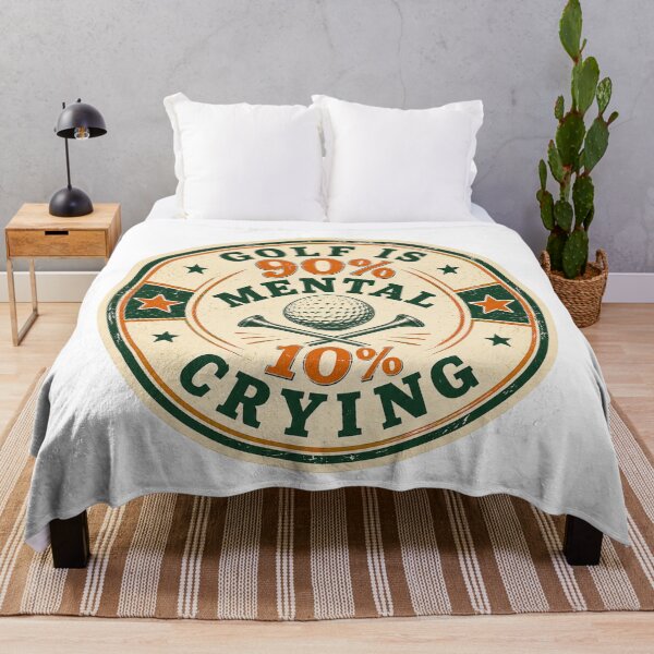 Item preview, Golf Is 90 Percent Mental 10 Percent Crying Circular Badge Design designed and sold by Panom Suavichien.