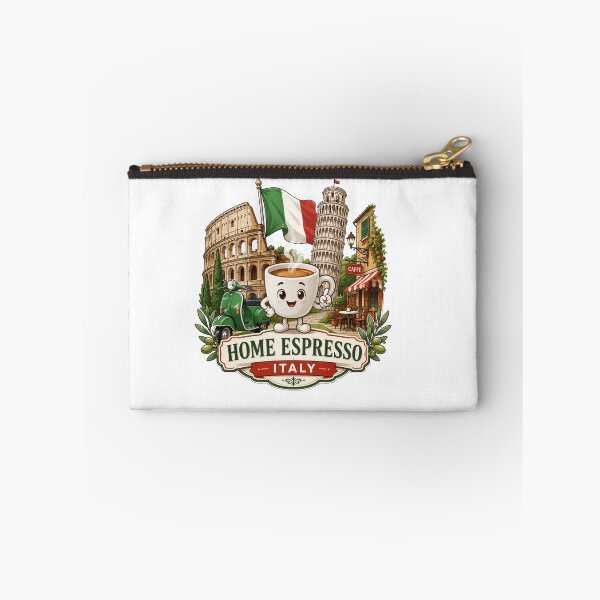 Item preview, Cute Italy Travel Coffee Mascot with Colosseum and Leaning Tower of Pisa designed and sold by TSshirtShoppe.