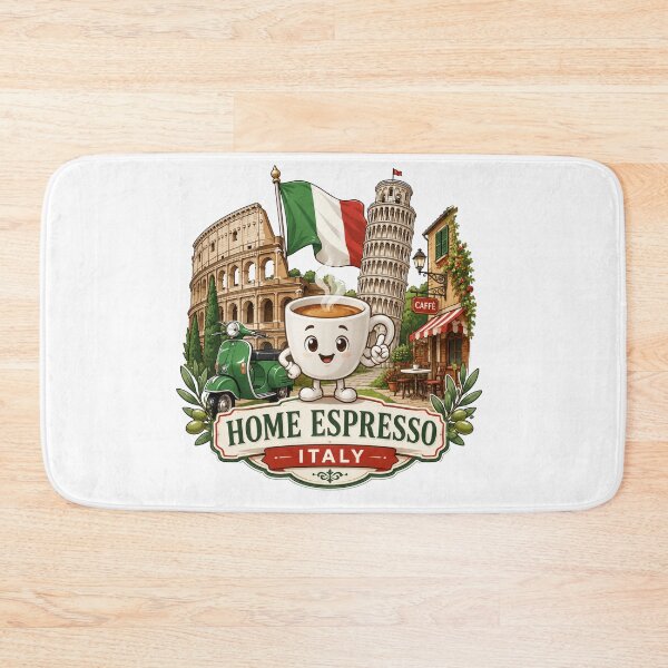 Item preview, Cute Italy Travel Coffee Mascot with Colosseum and Leaning Tower of Pisa designed and sold by TSshirtShoppe.