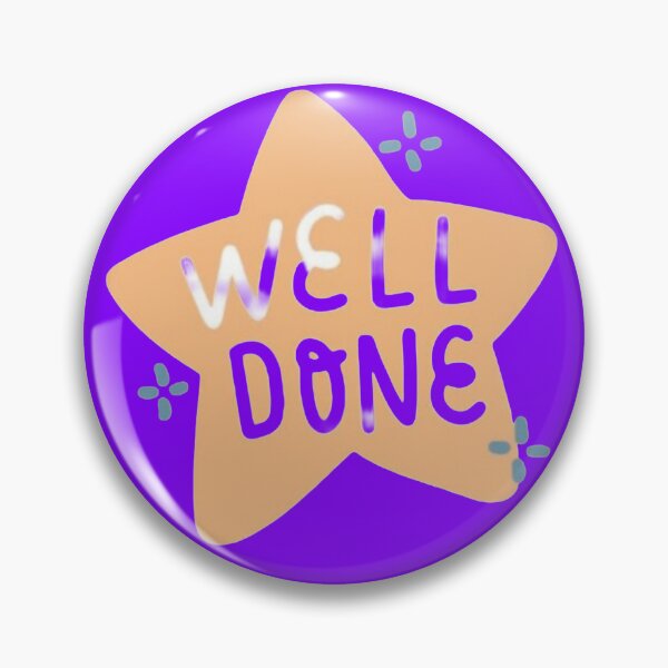 Item preview, Well Done Cute Star Badge - Pastel Motivational Sticker designed and sold by Scro-Ciob-Shop.