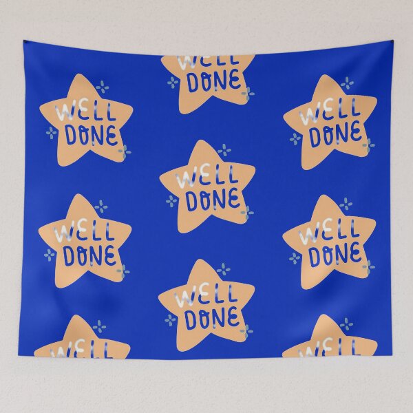 Item preview, Well Done Cute Star Badge - Pastel Motivational Sticker designed and sold by Scro-Ciob-Shop.