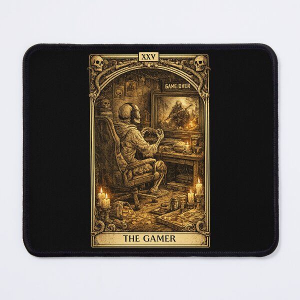 Item preview, The Gamer – Gothic Skeleton Gaming Vintage Tarot Card designed and sold by zenithviv.