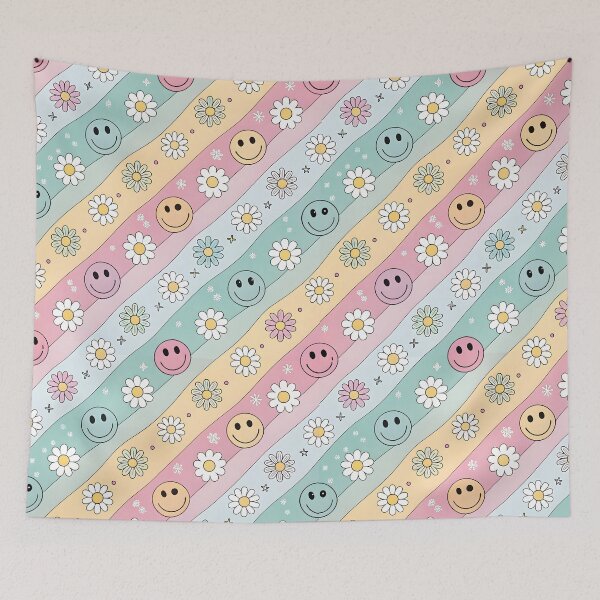 Item preview, Pastel Smiley Daisy Pattern designed and sold by trendspatterns.