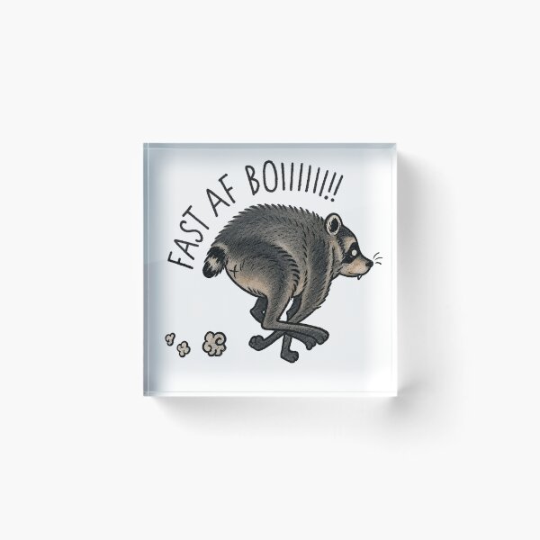 Item preview, Fast AF Jimothy Raccoon – Funny Viral Trash Panda Meme designed and sold by Idontwannaknow.