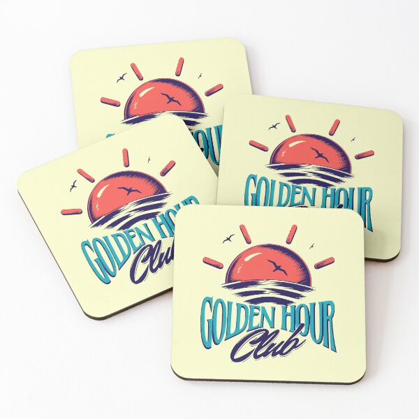 Item preview, Golden Hour Club Vintage Ocean Waves Surfing Beach Sunset Graphic designed and sold by illeN-Art-World.