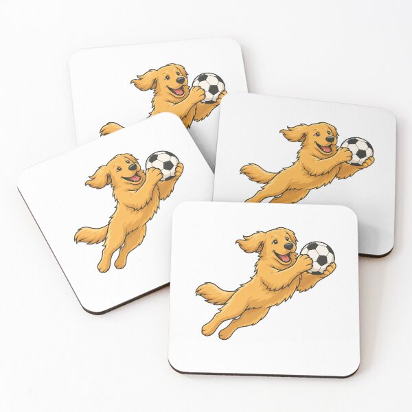 Item preview, Happy Golden Retriever Goalkeeper designed and sold by TOJI783.