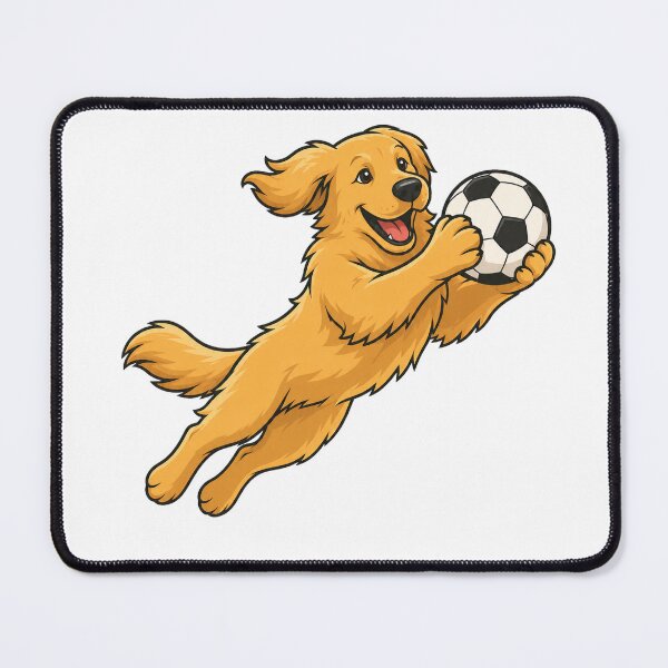 Item preview, Happy Golden Retriever Goalkeeper designed and sold by TOJI783.